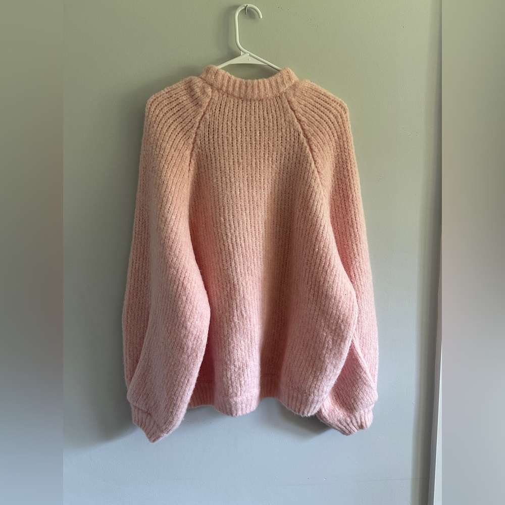 Rodebjer Onella Sweater in Light Pink Merino Wool Medium Cozy Knit Sweater - Picture 6 of 7